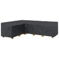 vidaXL Obal na nábytok 286 x 222 x 80 cm Tvar L Vodoodolný Čierny