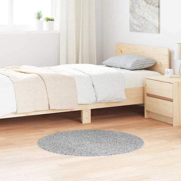 vidaXL Protišmykový Shaggy Koberec Sivá 90 x 90 cm PP