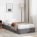 vidaXL Otomanový posteľný rám s úložiskom Biely 90 x 190 cm Umelá koža