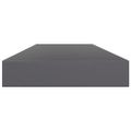vidaXL Prídavné police 4 ks, lesklé sivé 100x10x1,5 cm, drevotrieska