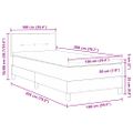 vidaXL Posteľ s pružinovým rámom s vankúšom Čierna 100 x 200 cm látka