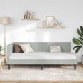 vidaXL Rohový rám postele Svetlosivá 90 cm x 190 cm Zamat