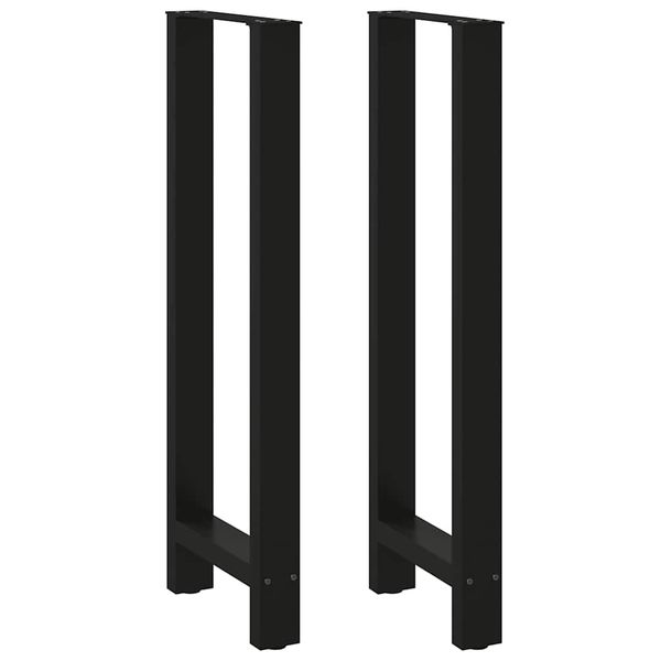vidaXL Nohy barového stola, čierne, 2 ks, 40 x (110-111) cm, oceľové