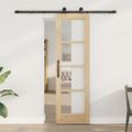 vidaXL Posuvné dvere ORKDAL 61 x 198,5 cm Prírodná a čierna