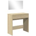 vidaXL Toaletný stolík so zrkadlom dub sonoma 80x39x80 cm