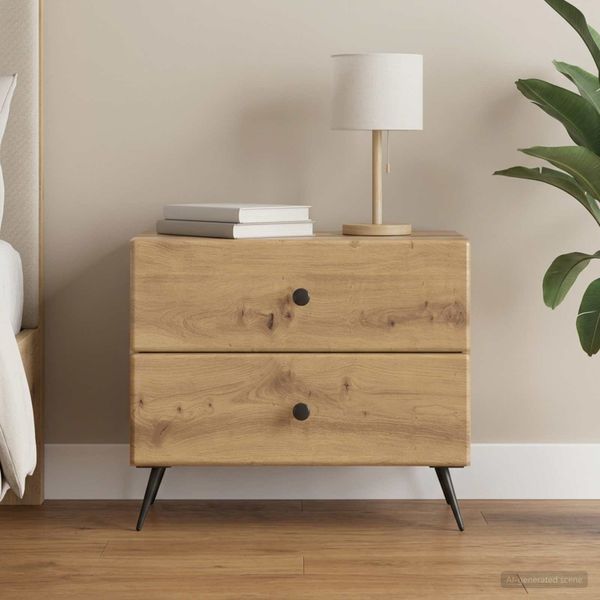 vidaXL Nočný stolík Dub artisan 62 x 34,5 x 47,5 cm Kompozitné drevo