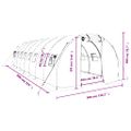 vidaXL Fóliovník s oceľovým rámom biely 24 m² 8x3x2 m