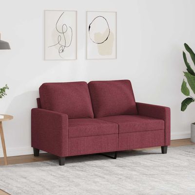vidaXL 2-miestna pohovka vínovo-červená 120 cm látka