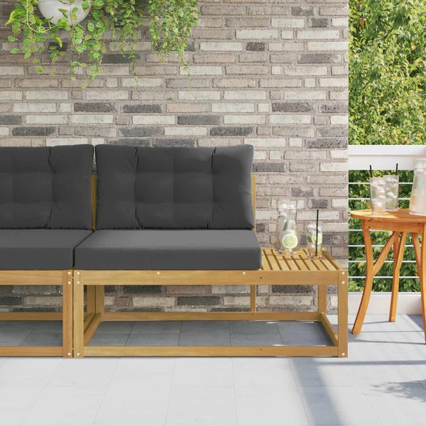 vidaXL Vonkajšia koncová pohovka Biela 115 x 83 x 73 cm Polyester