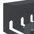 vidaXL Úložný box na káble pod stôl 2 ks Antracitová 43 x 10 x 10 cm