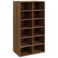 vidaXL Regál na topánky hnedý dub 54x34x100,5 cm spracované drevo
