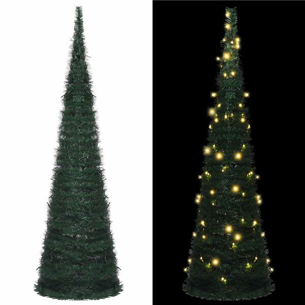 vidaXL Vianočný stromček Zelená 150 x 150 cm PVC