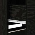 vidaXL TV skriňa s LED Čierny Dub 165 x 34 x 40 cm Konštruované drevo