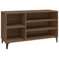 vidaXL Botník hnedý dub 102x36x60 cm spracované drevo