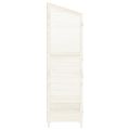 vidaXL Záhradná kôlňa biela 102x52x174,5 cm masívne jedľové drevo