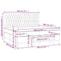 vidaXL Boxspring posteľ s matracom krémová 200x200 cm látka