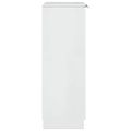 vidaXL Botník lesklý biely 59x35x100,5 cm spracované drevo