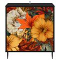 vidaXL Servírovacia skriňa GENNEP Čierny dub 69 x 33 x 76 cm