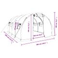 vidaXL Skleník s oceľovým rámom biely 12 m² 4x3x2 m