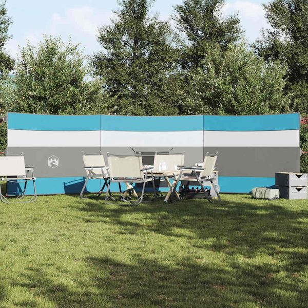 vidaXL Kempingový vetrolam modrý 508x130 cm vodeodolný