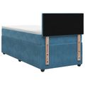 vidaXL Posteľ boxspring s matracom Tmavomodrá 90 x 190 cm Zamat