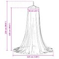 vidaXL Sieť proti komárom na posteľ 3 ks 156 mesh Biela ⌀56 x 220 cm