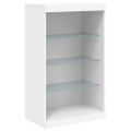 vidaXL Komoda s LED svetlami biela 181,5x37x100 cm