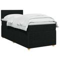 vidaXL Posteľ boxspring s matracom Čierna 90 x 190 cm Látka