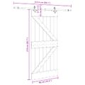 vidaXL Posuvné dvere NARVIK Prírodná a čierna 90 x 210 cm (213,5 cm)