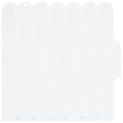 vidaXL Dlaždica s perím 10 pcs Biela 30 x 30 cm Polyuretán a PET