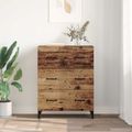 vidaXL Servírovacia skriňa so zásuvkou Staré drevo 69,5 x 34 x 90 cm