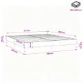 vidaXL Posteľný rám s boxspringom bledosivý 180x200 cm látka