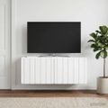 vidaXL Nástenná TV skrinka Biela 78,5 x 31 x 30 cm Kompozitné drevo