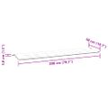 vidaXL Podložka na záhradnú lavičku 200x50x3 cm, oxfordská látka