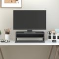 vidaXL Stojan na monitor sivý 50x24x16 cm masívna borovica