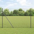 vidaXL Hexagonálny plotový základ 10 x 1,6 m PVC potiahnutá oceľ Sivá