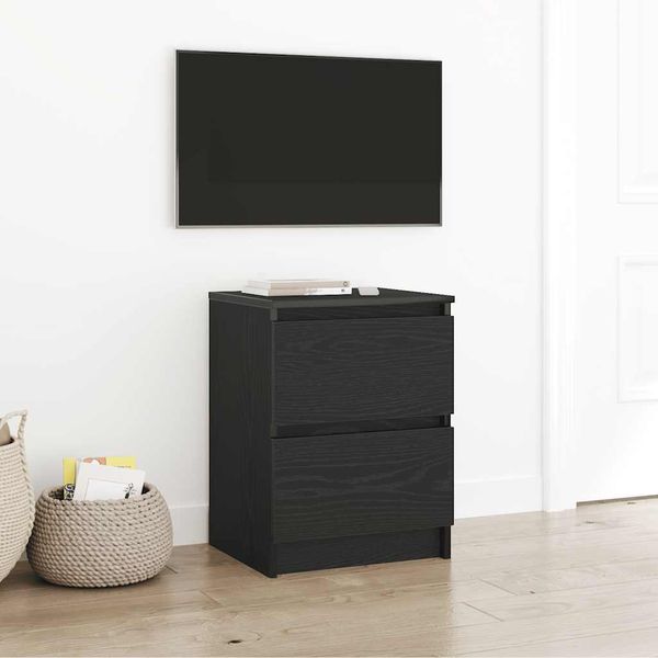 vidaXL TV skrinka čierna 40x35x54 cm, drevená