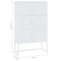 vidaXL Vysoká skrinka biela 80x35x135 cm oceľ