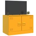 vidaXL TV skrinka horčicovo-žltá 67x39x44 cm oceľ