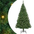 vidaXL Umelý vianočný stromček Zelená 180 cm PVC a Oceľ a Plast