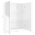 vidaXL Kúpeľňová zrkadlová skrinka 60x15x75 cm MDF lesklá biela