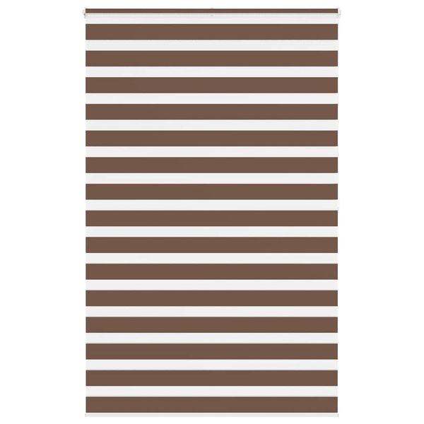 vidaXL Zebra roleta hnedá 150x200 cm šírka látky 145,9 cm polyester