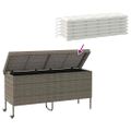 vidaXL záhradný úložný box s kolieskami sivý 160x55x75 cm polyratan