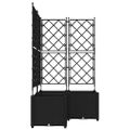 vidaXL Záhradný kvetináč 3 ks Čierna 80 x 80 x 143 cm PP