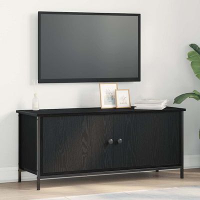 vidaXL TV skrinka Čierny dub 100 x 35 x 45 cm Kompozitné drevo