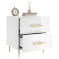 vidaXL Nočné stolíky 2 ks lesklé biele 40x35x47,5 cm kompozitné drevo