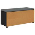 vidaXL Predsieňová lavica s vankúšom Čierny Dub 100 x 38 x 46 cm