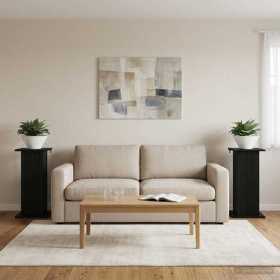 vidaXL Stojan na rastliny 2 pcs Čierna 30,5 x 30 x 60,5 cm