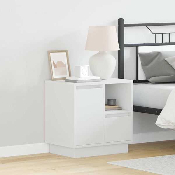 vidaXL Nočný stolík 2 pcs Biela 50 x 34,5 x 50 cm Kompozitné drevo