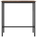vidaXL stôl Dymová dub 100 x 40 x 100,5 cm Inžinierske drevo a oceľ